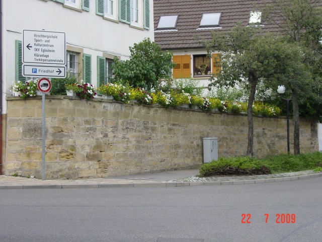 Blumenschmuck in Eglosheim im Sommer 2009