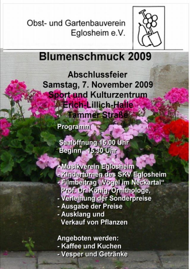 Blumenschmuckabschlussfeier 2009